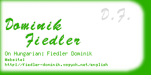 dominik fiedler business card